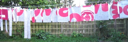 Wash day at Recycled.co.nz HQ is always a talking point for the neighbours.